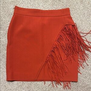 Fringe Orange Maje mini skirt UT Texas size 36